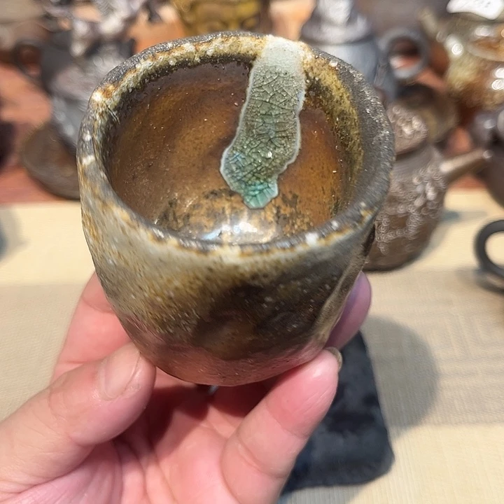 摆件柴烧裸烧茶具放漏158瑕