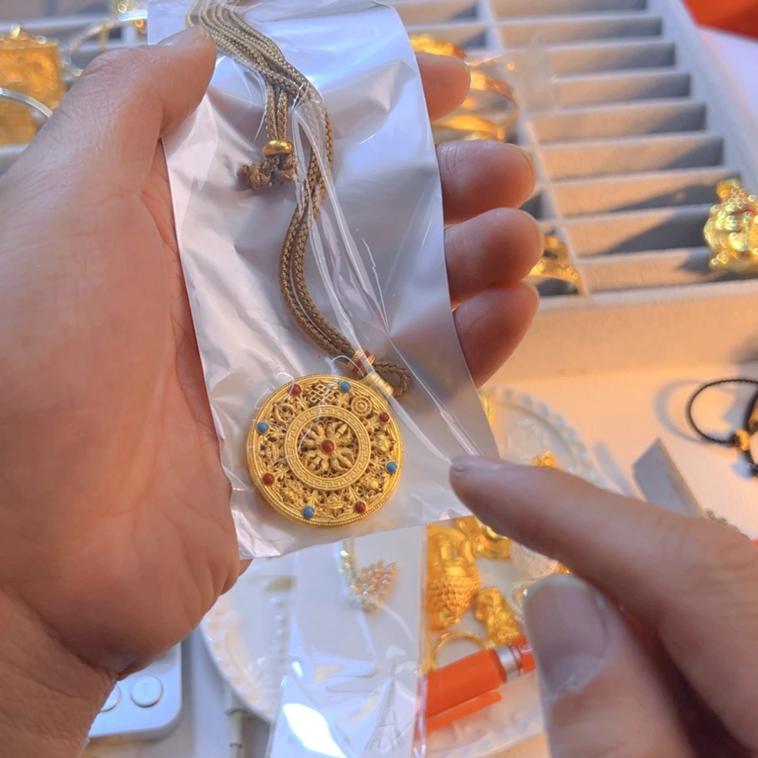 铜合金八宝罗盘一个