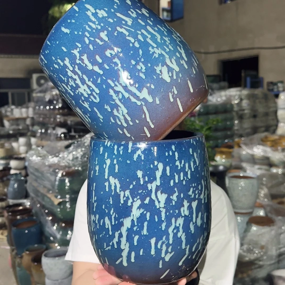紫砂花盆高21口17