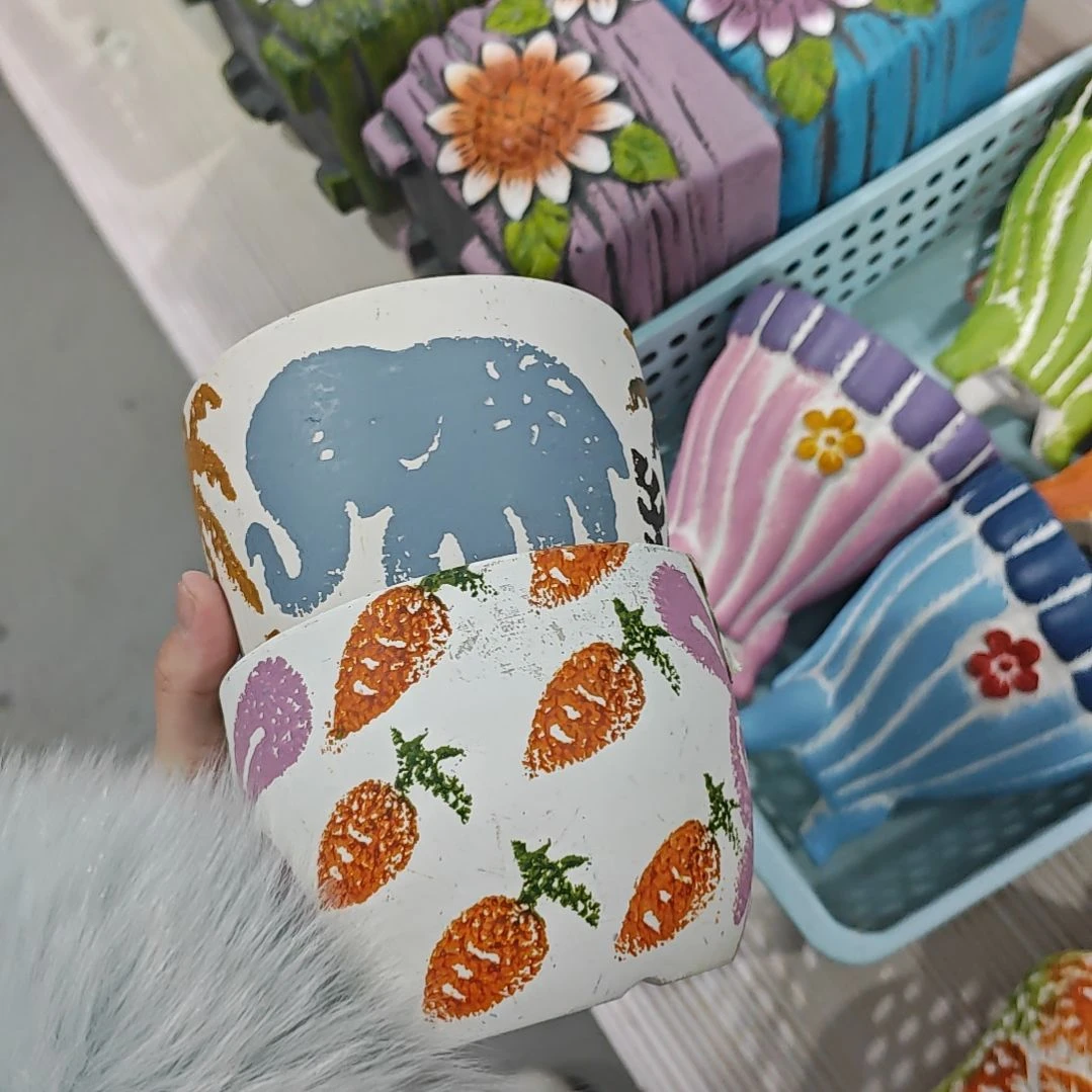 陶吸水透气的白陶花盆凑满12发货