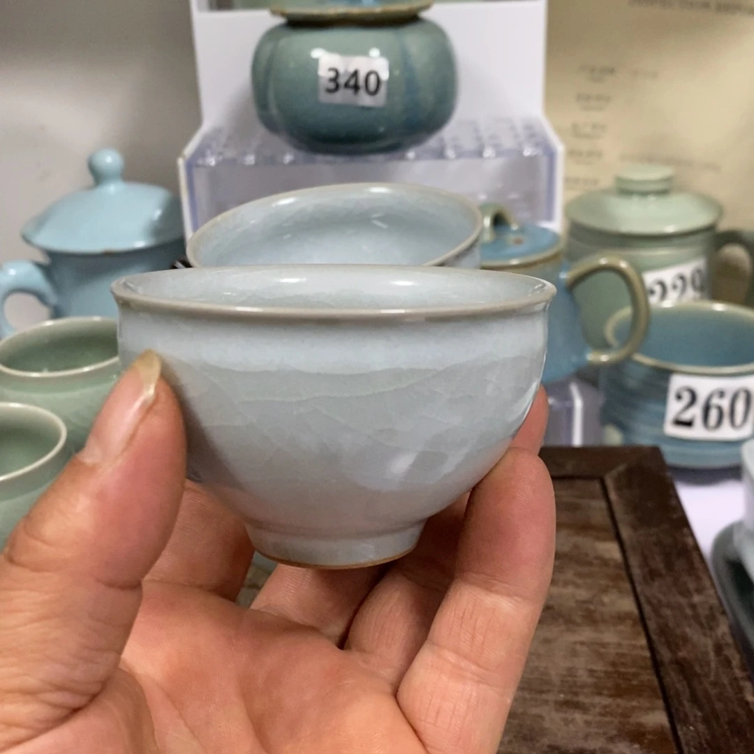 杯子原矿釉原产地汝瓷微瑕杯子
