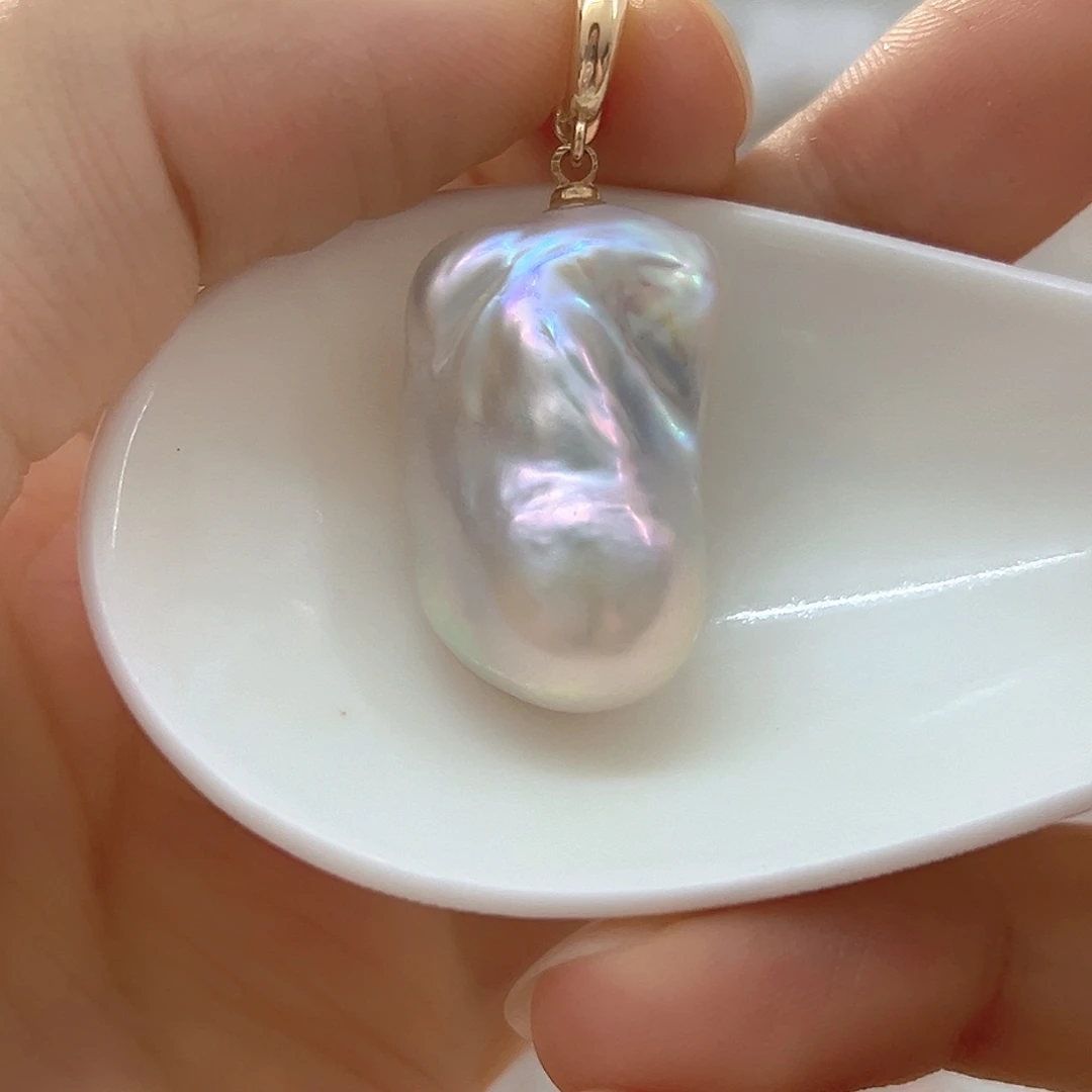 银S925镶嵌颈饰淡水珍珠