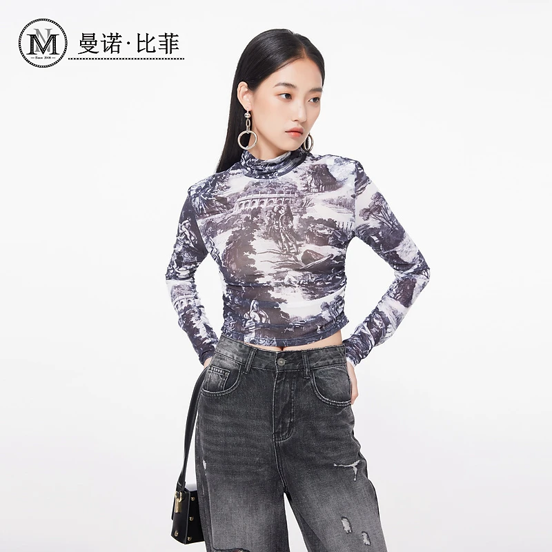 印花长袖打底衫MFIT111212