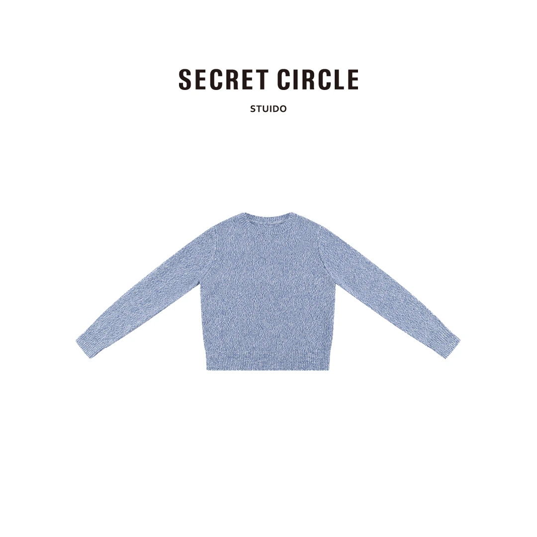 SECRET CIRCLE·秘社 秋季慵懒风长袖别致圆领套头针织衫D2545