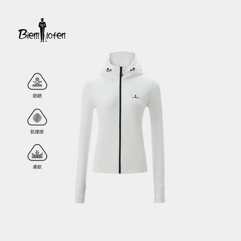 【格型T】比音勒芬25秋季新款女休闲流光风连帽防晒修身夹克5916