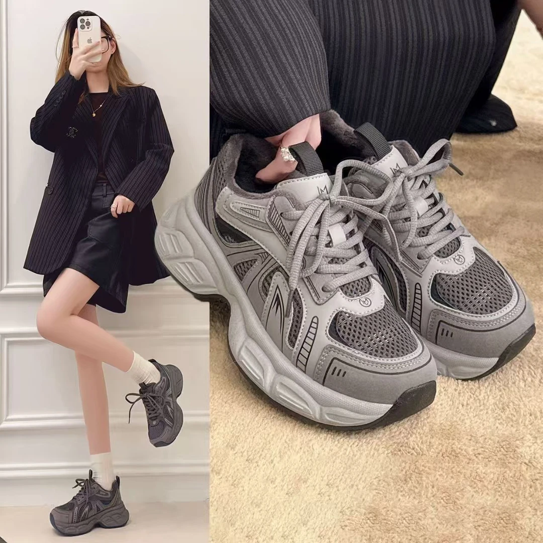 老爹鞋女款2026新款秋春季厚底增高休闲鞋百搭运动鞋子8881