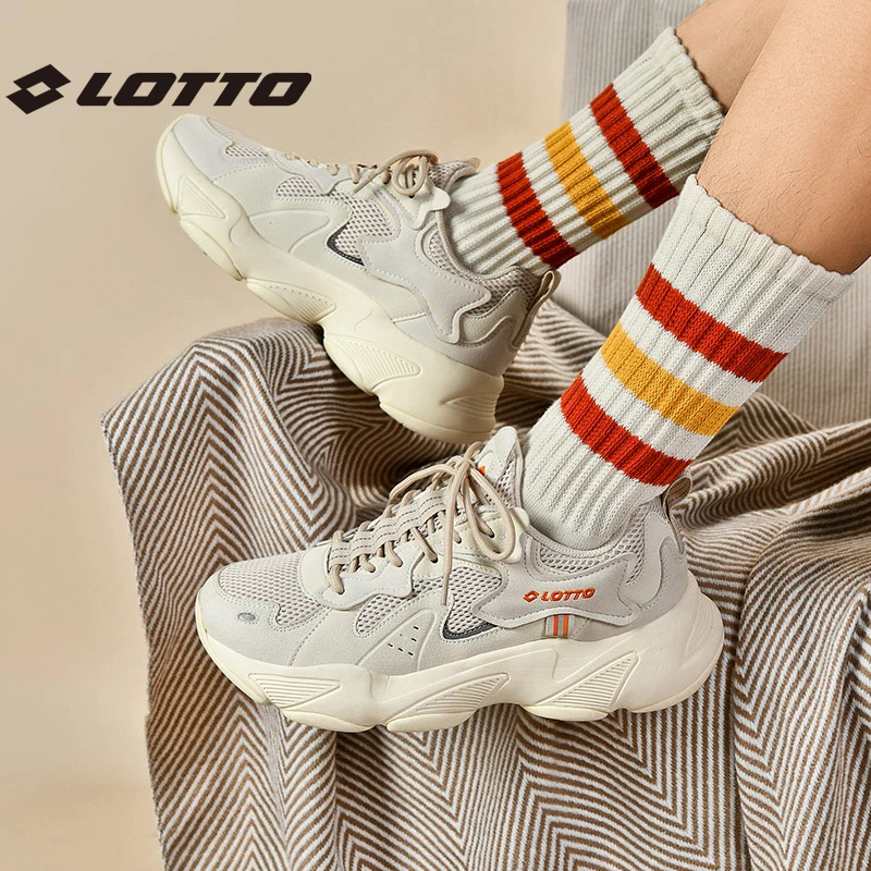 LOTTO/乐途【海马】时尚休闲鞋男女轻便透气增高百搭情侣老爹鞋1009