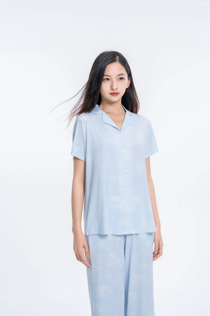 【三合竹衣】咏竹女士飞袖起居服套装