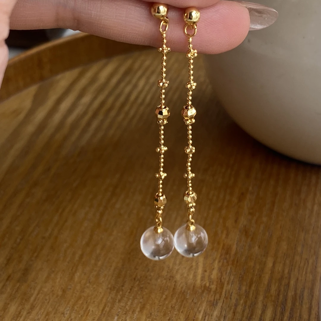 铁合金耳饰 爆款流苏小灯泡耳环气质时尚小众