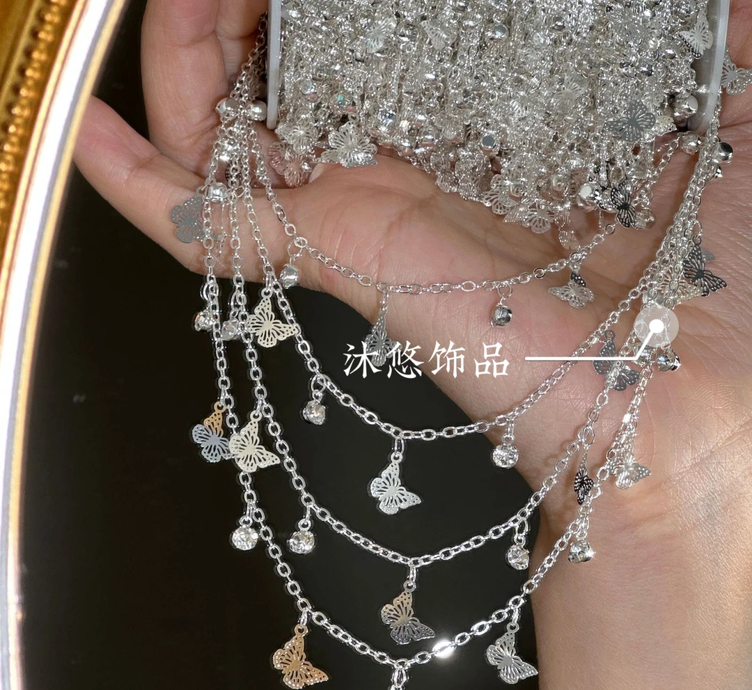 （沐悠饰品diy）L0010  灵蝶早春上新手工链条DIY