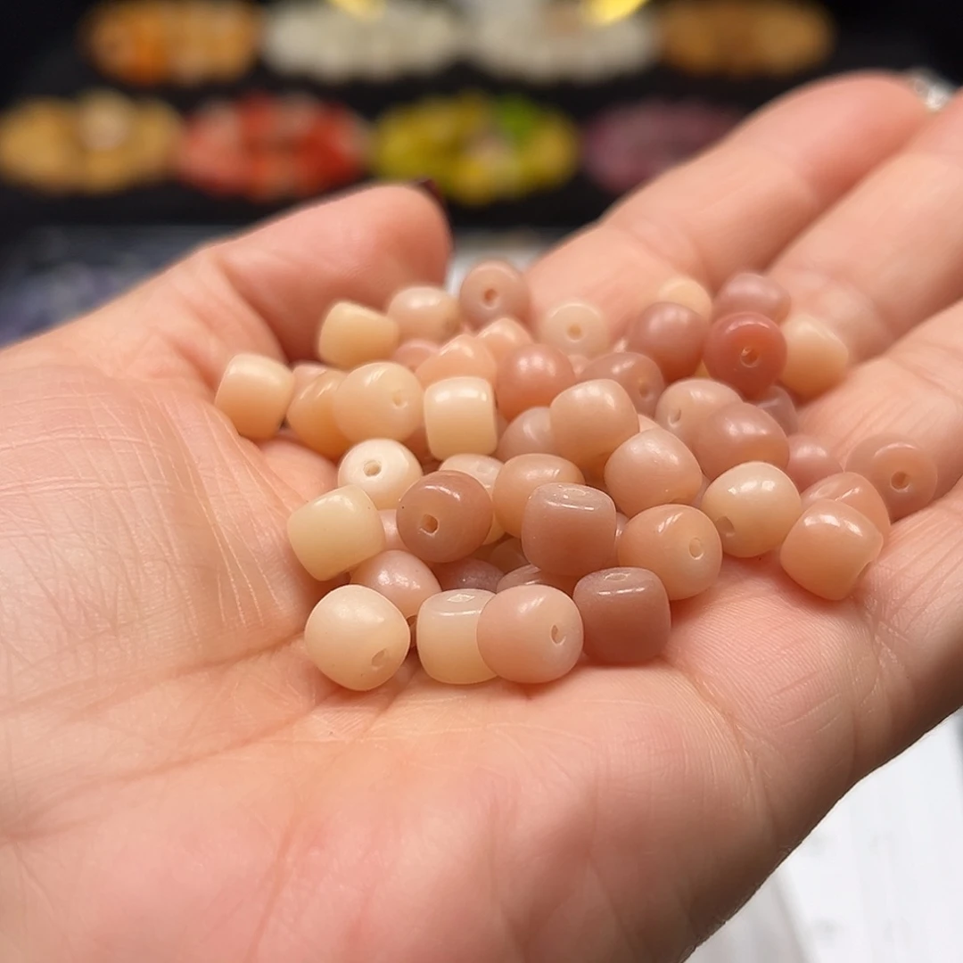 菩提根/象牙果手串卡8粉色直切110颗