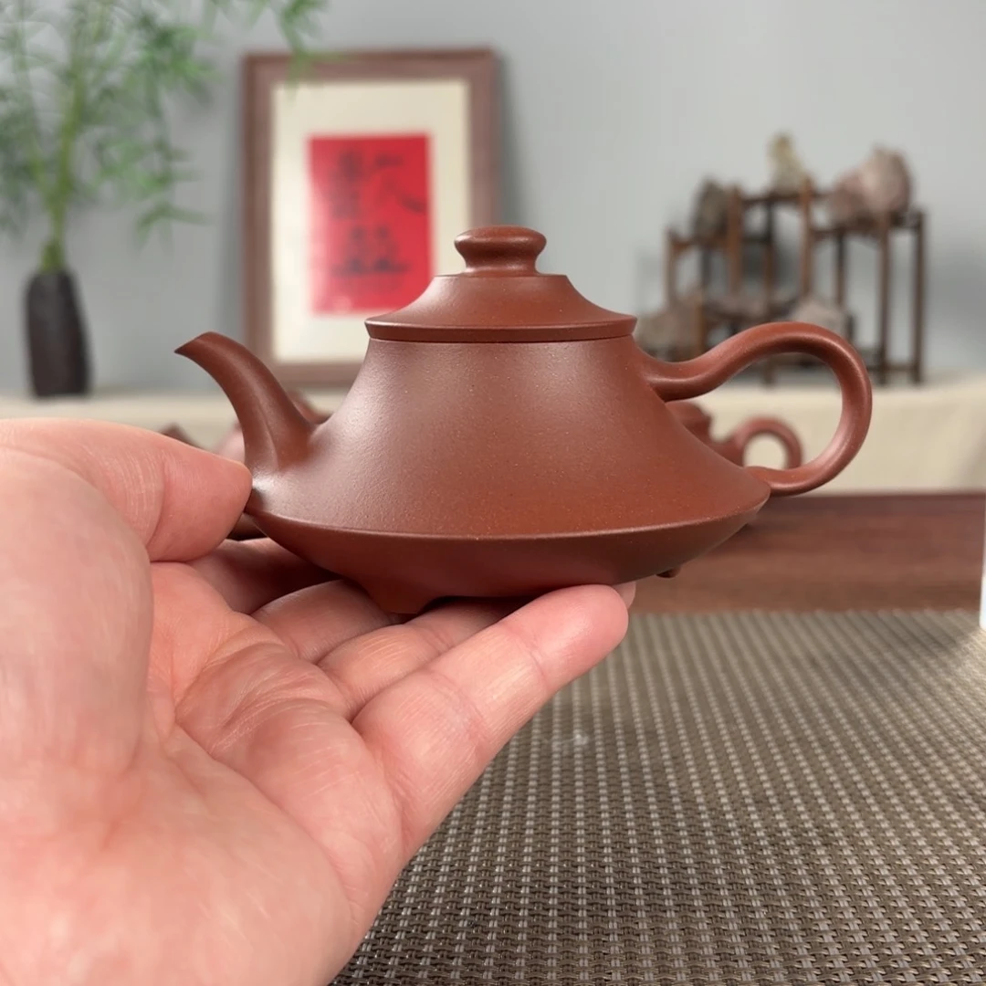 紫砂茶壶菩**头黄龙山原矿紫砂壶