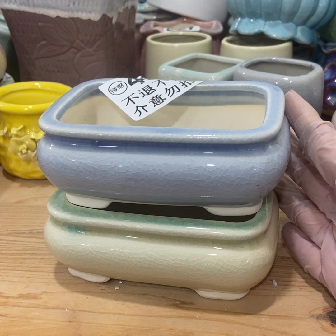 红陶高温陶瓷花盆