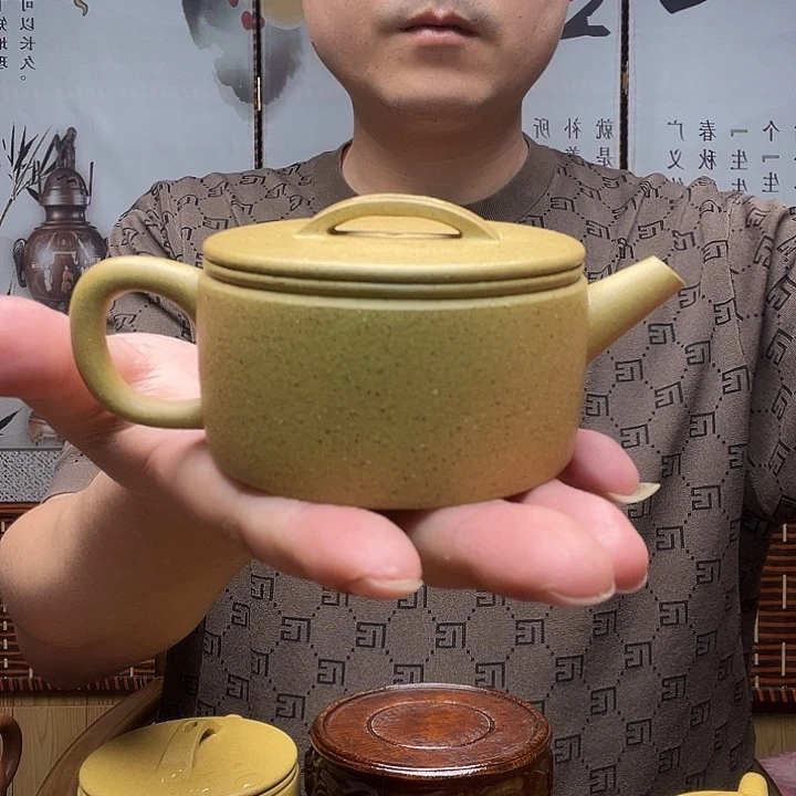 紫砂紫砂壶原矿本绿全手工汉瓦180毫升左右
