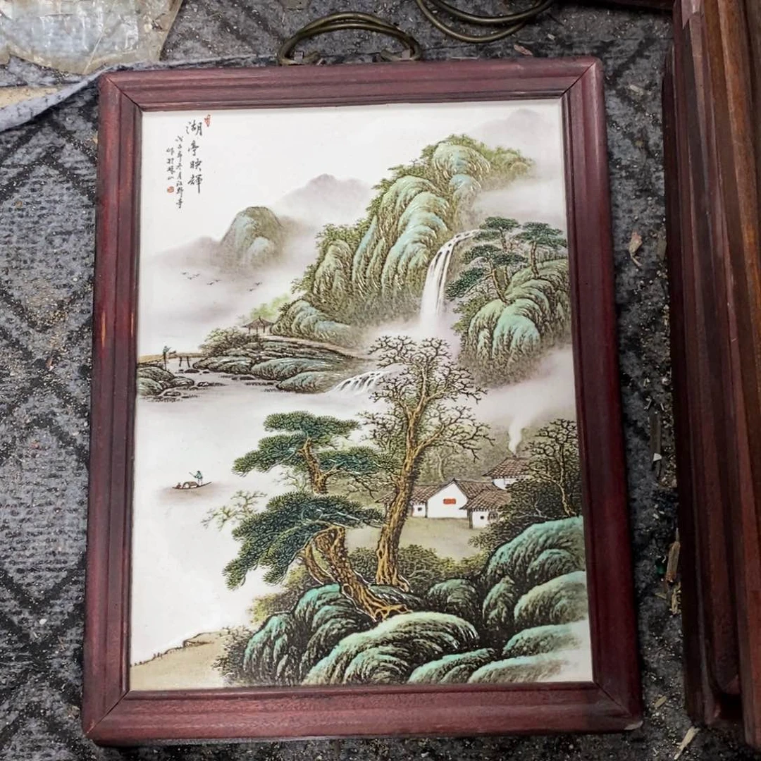 瓷片37*28  景德镇瓷板画柴窑烧制