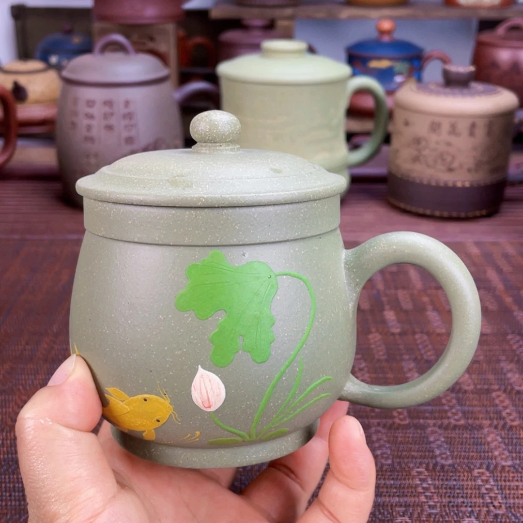 【闪购商品】茶杯紫砂宜兴原矿紫砂盖杯