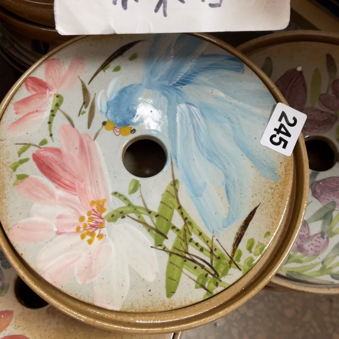 杯夏*鹿素浅陶瓷手工手绘