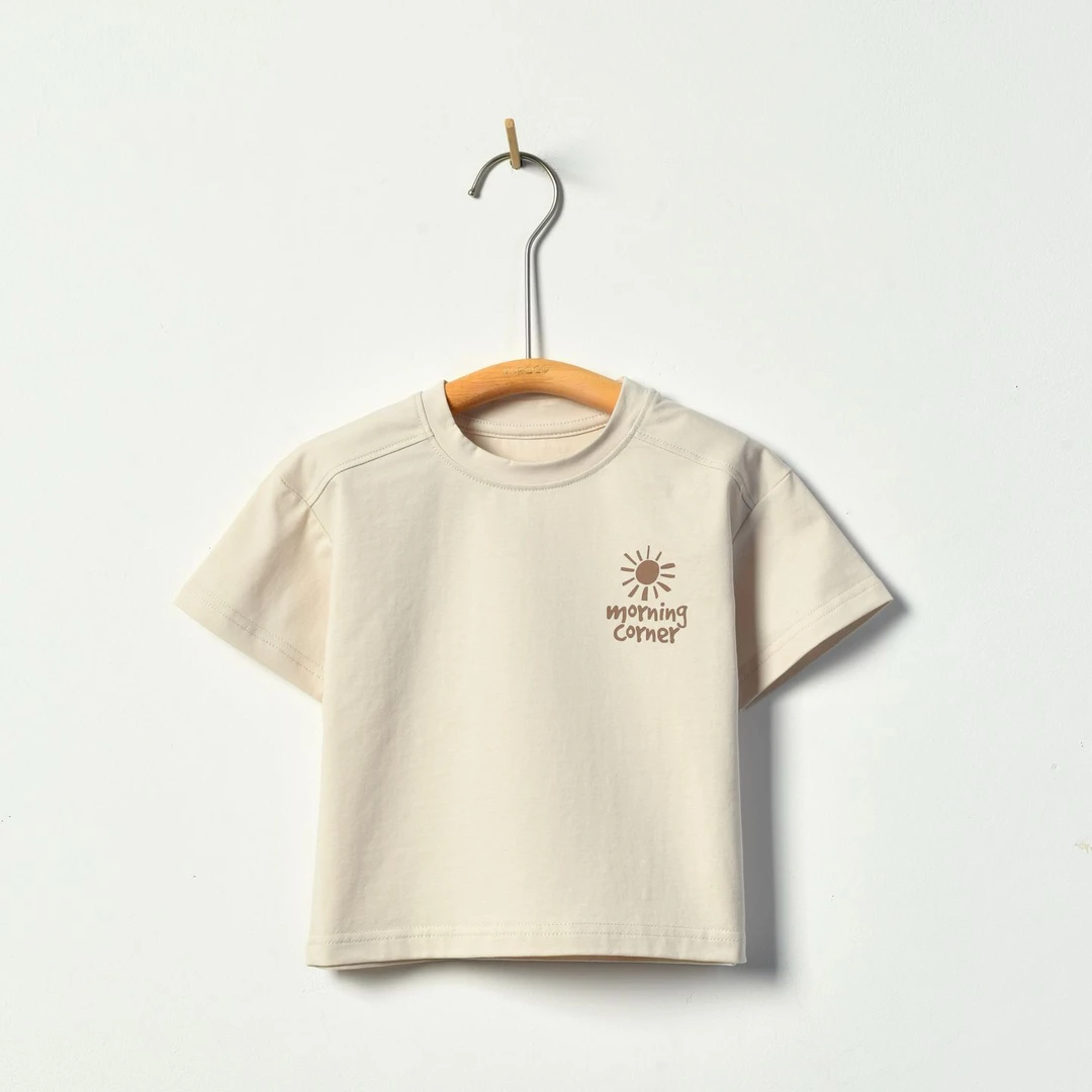 朴素耕XYQF02手绘画短袖T恤圆领童装儿童女童男童宝宝休闲半袖夏