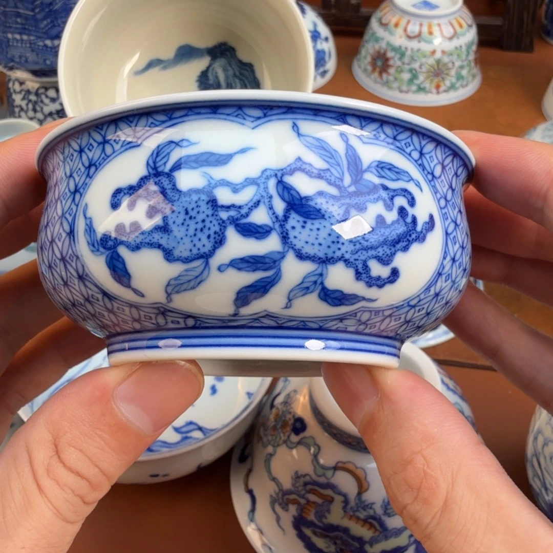 囍***理摆件景德镇瓷器手绘手工