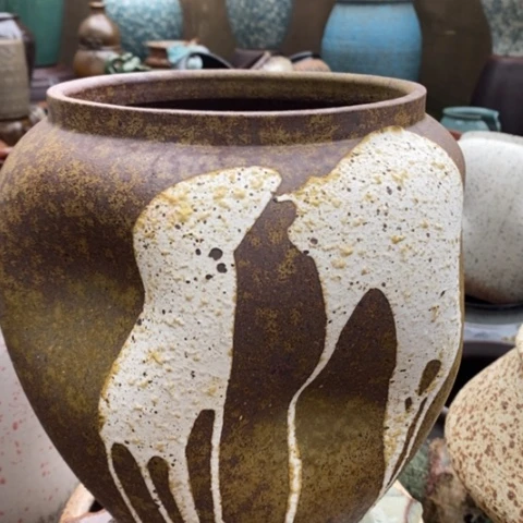 【闪购商品】紫砂花盆高约28口20手工