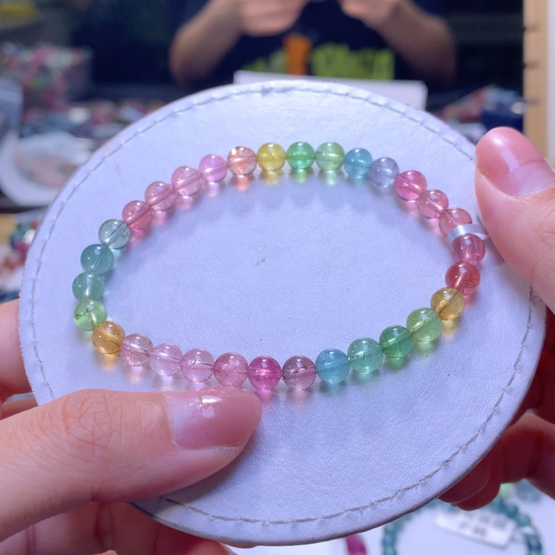 【闪购商品】未镶嵌手链碧玺6.5mm左右净体毕业