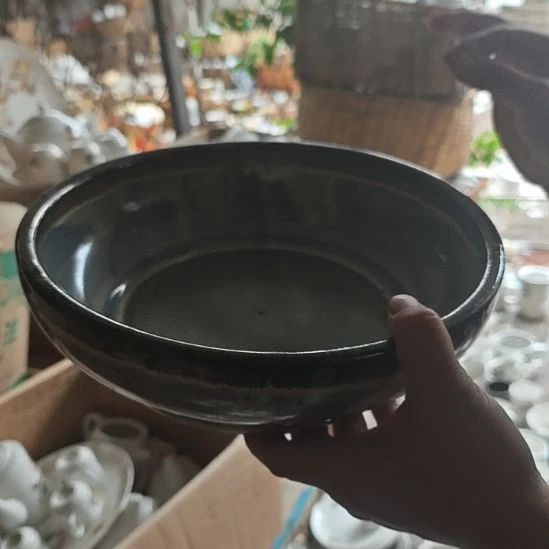 库存微瑕窑变汤盆一个