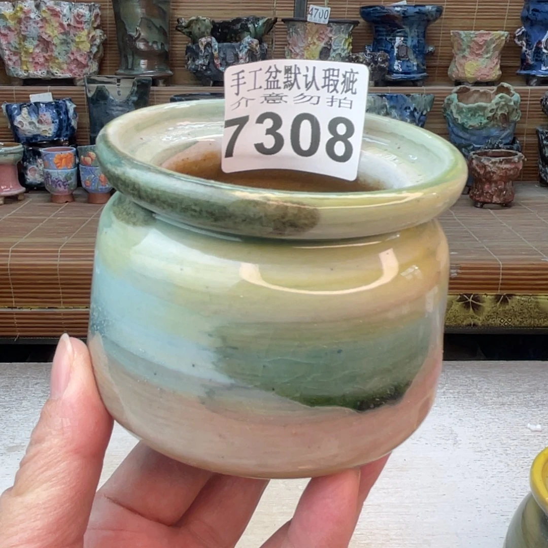 手工花盆默认瑕疵完美者勿拍