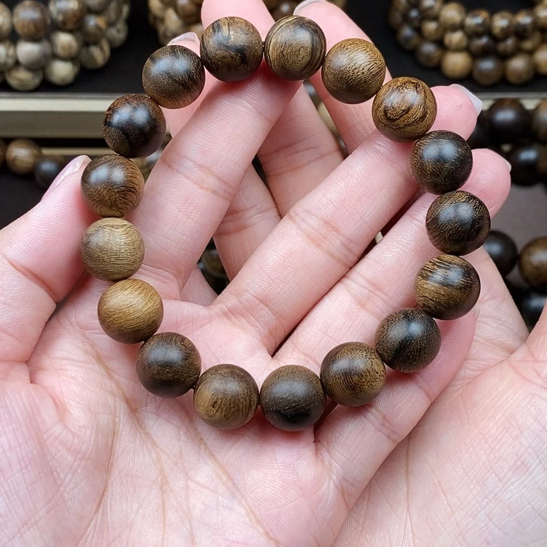 手串沉香越南芽庄白棋虎皮缨子瘤疤沉水