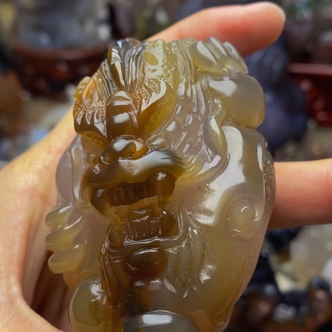 玛瑙/玉髓手把件未镶嵌