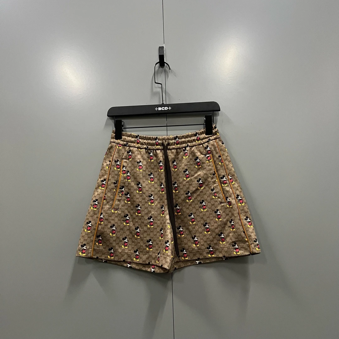 99新 GUCCI/古驰 （原）迪士尼联名款米奇满印短裤XS码95新fg207595