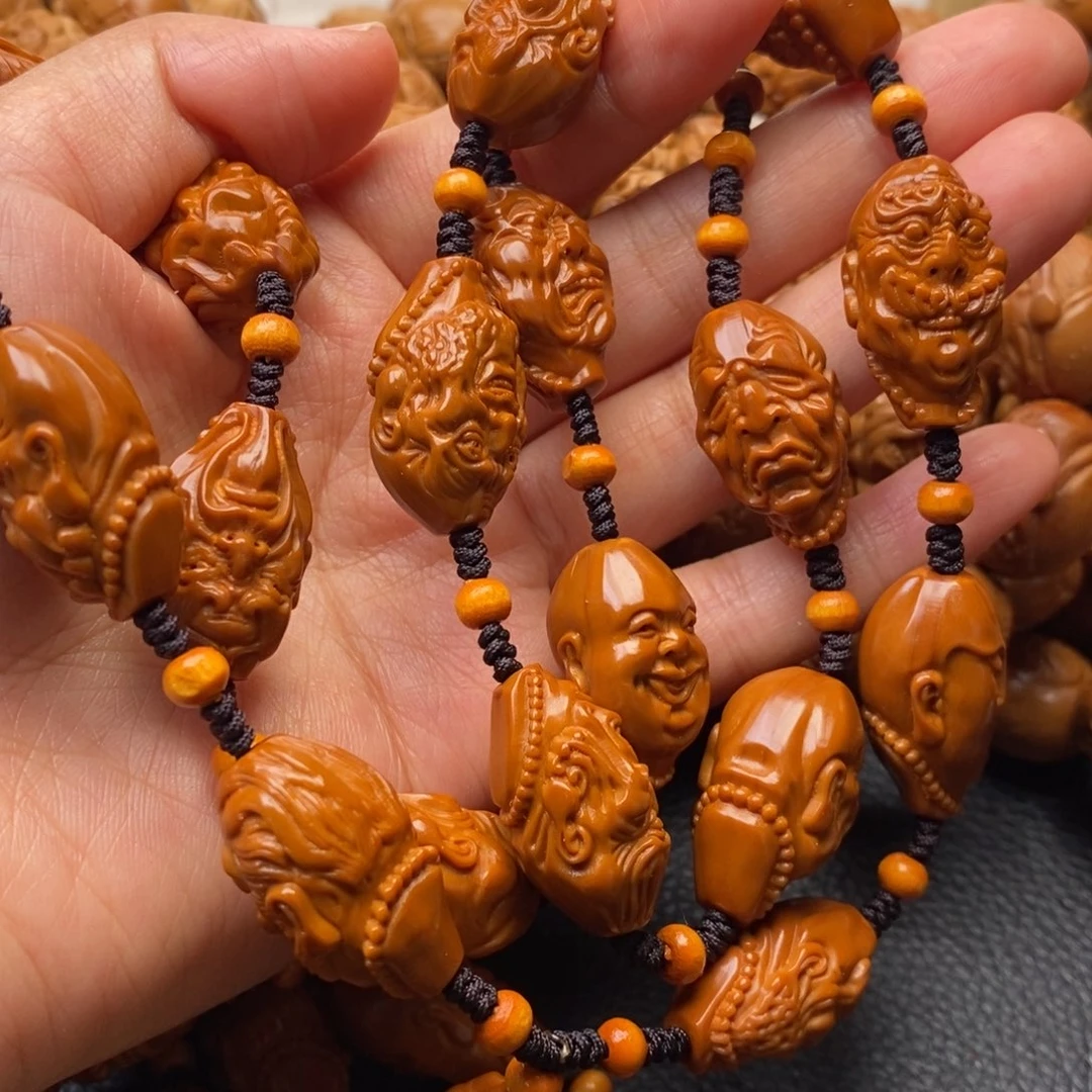 橄榄核手串十八罗汉脖挂