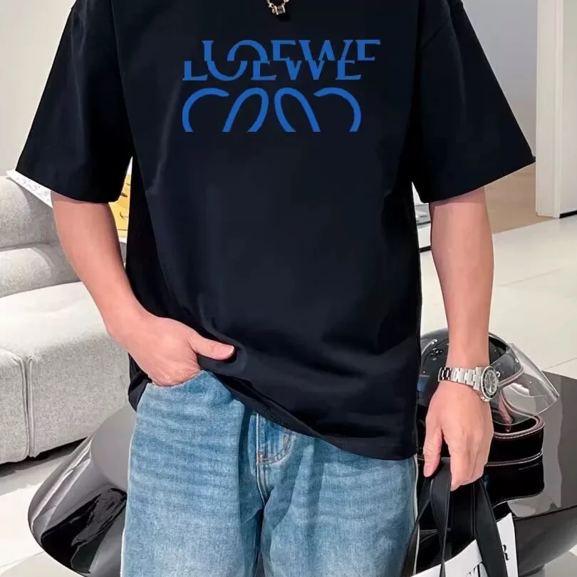 夏季常规透气凉感男士印花T恤短袖上衣美式时尚圆领休闲半袖体恤