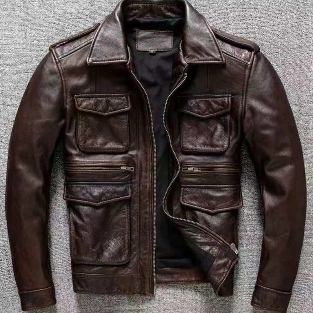 古着 男款 真皮 皮衣