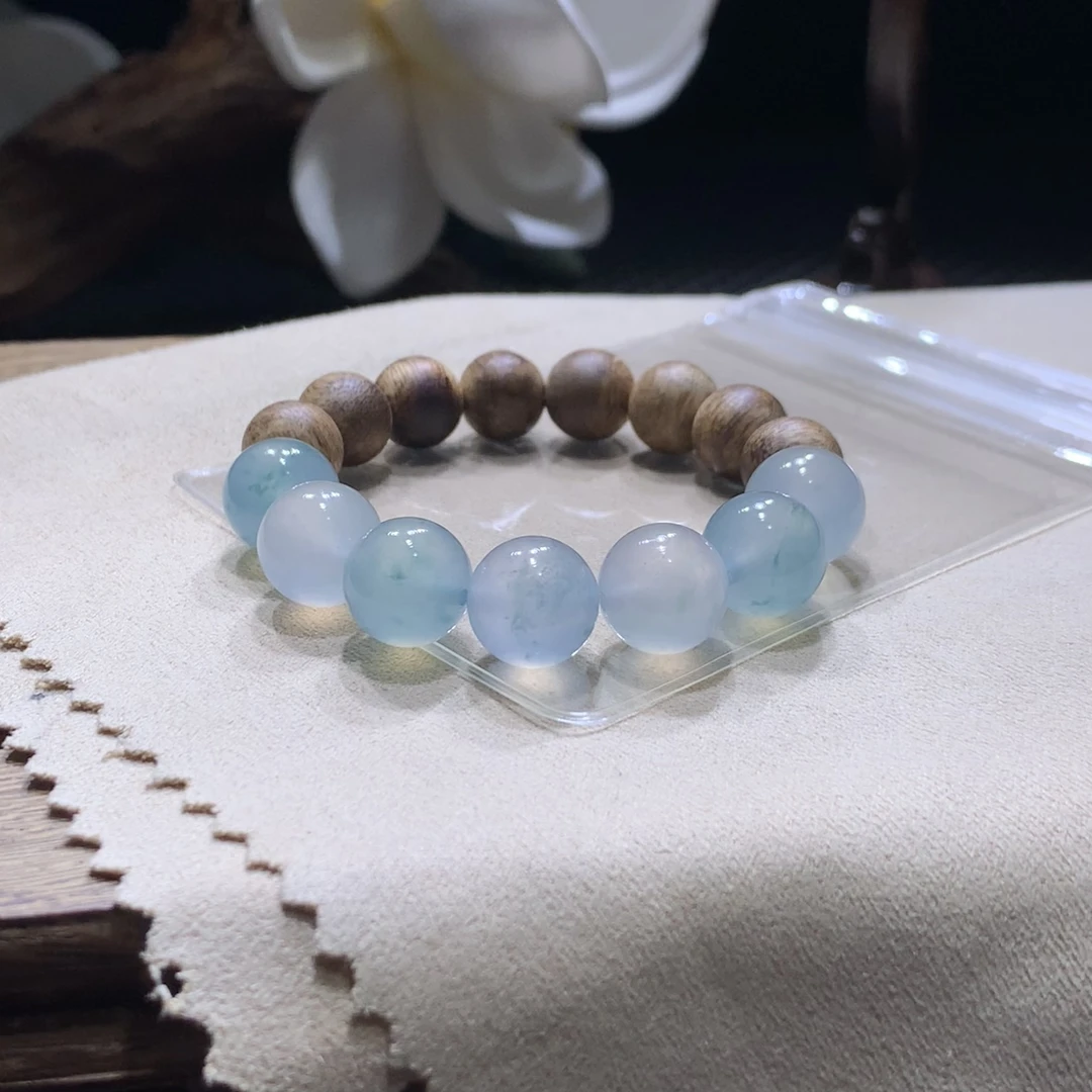 缅甸翡翠清冷美人手串12mm