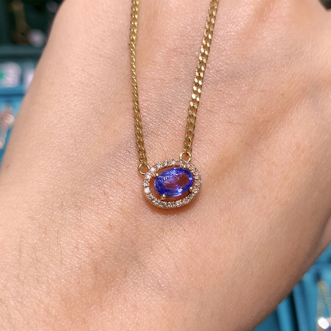 【闪购商品】蓝宝石项链18K金镶嵌