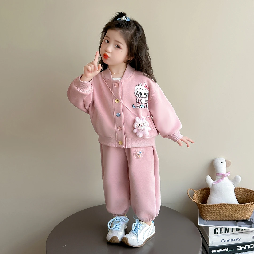 女童拉布布外套套装春秋季2025新款洋气儿童两件套春秋装可爱衣服