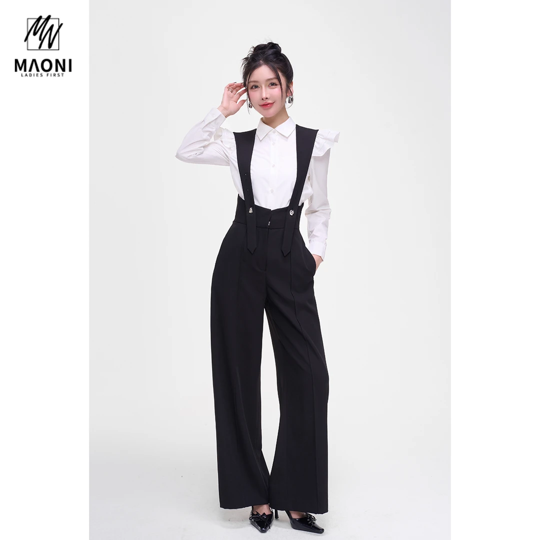 毛妮Peshe【高级感背带裤】百搭气质直筒显瘦可调节休闲裤女L1476