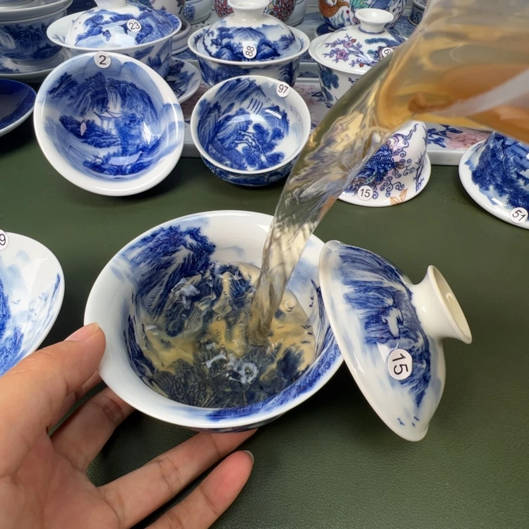 景德镇纯手工纯手绘茶具木木15