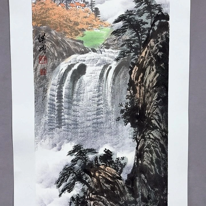 国画亲笔手绘放心去藏