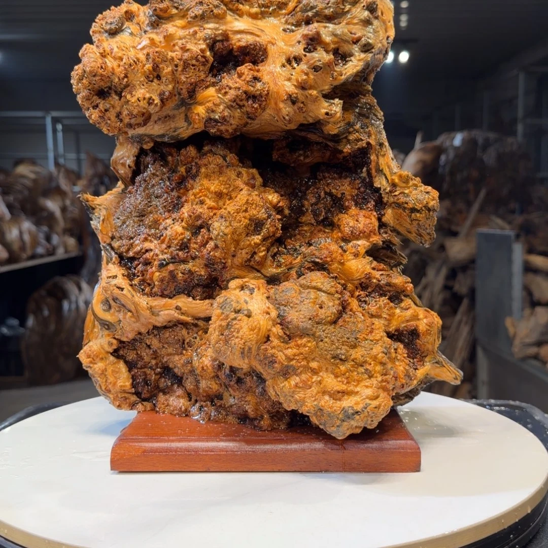 蓝***天木王一刀琥珀木摆件24