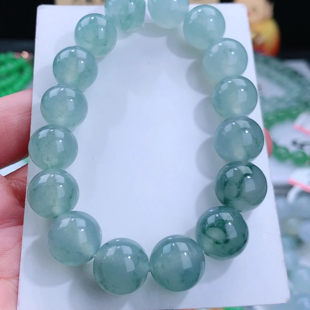 翡翠手链未镶嵌卡12.4-13mm