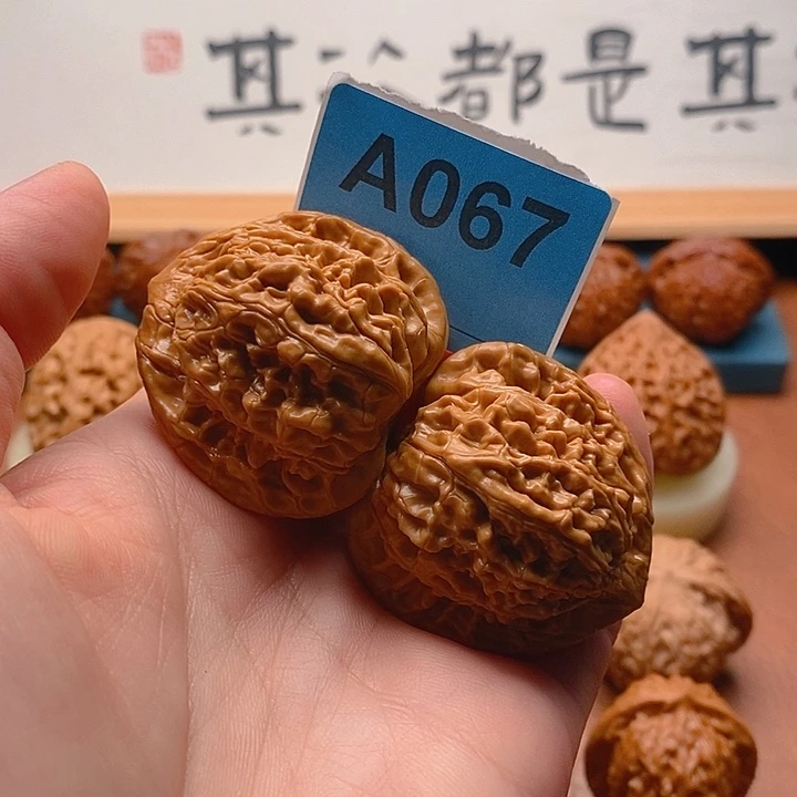 盖***总文玩核桃把件望月