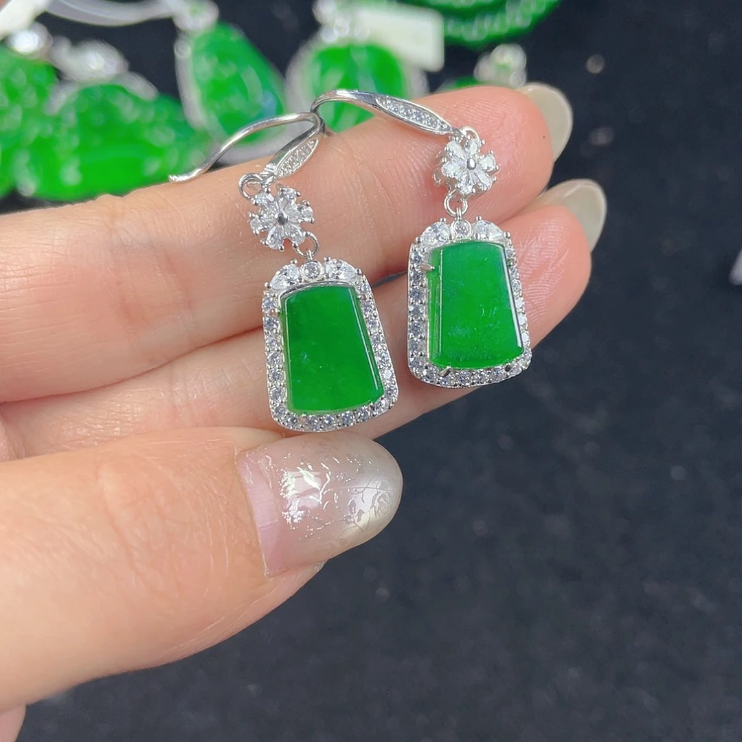 翡翠吊坠(不含链)银S925镶嵌