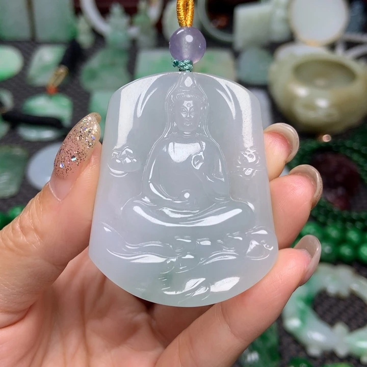 翡翠未镶嵌挂件清