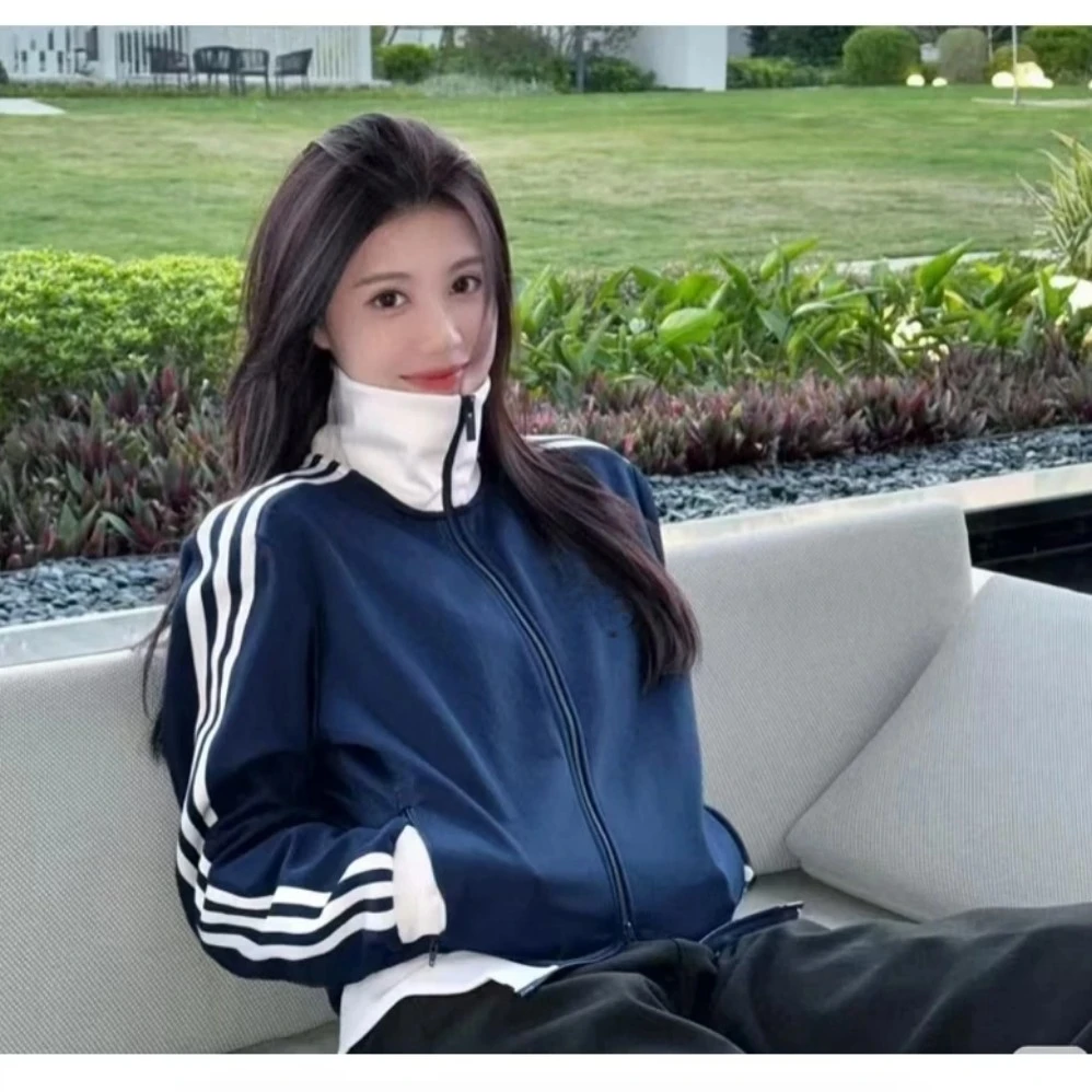Jennie同款刺绣春秋情侣款外套翻领百搭宽松夹克0418