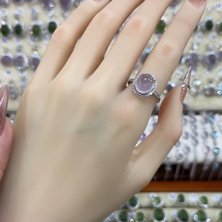 戒指银S925镶嵌萤石