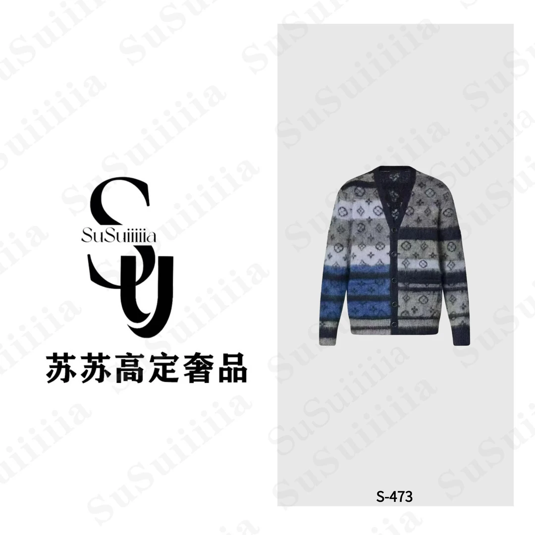 J【月澜花】秋冬新款慵懒撞色满花针织宽松上衣473号