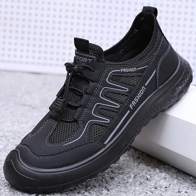 夏季老北京布鞋男网鞋软底透气一脚蹬网面鞋户外休闲沙滩鞋凉鞋