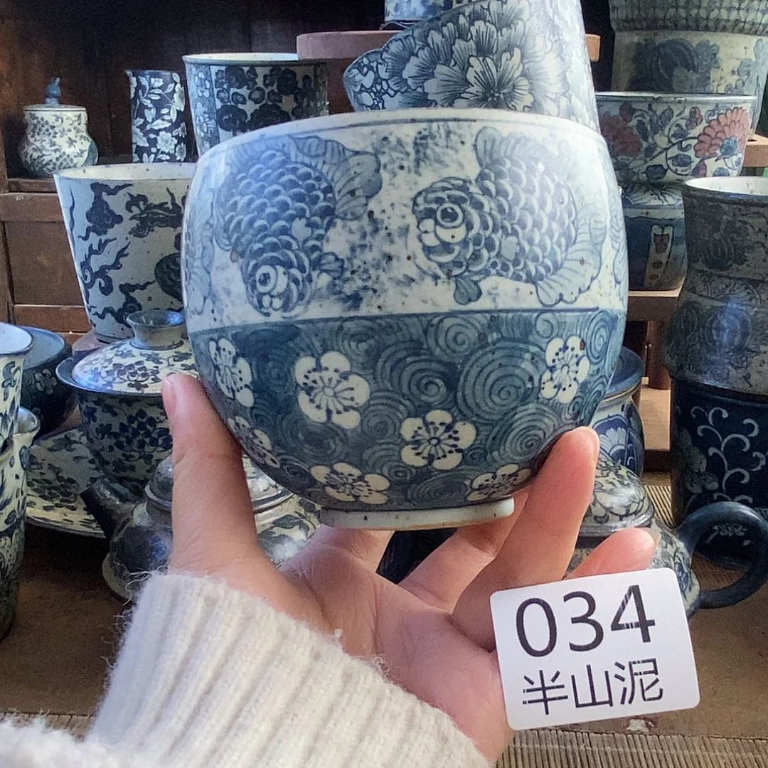 陶手工手绘青花高温陶瓷