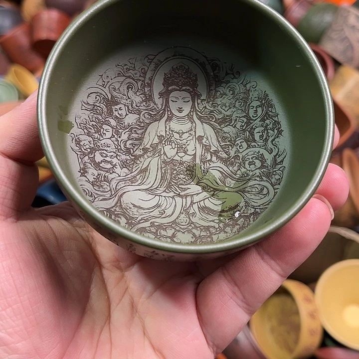 紫砂茶杯全手工紫砂主人杯